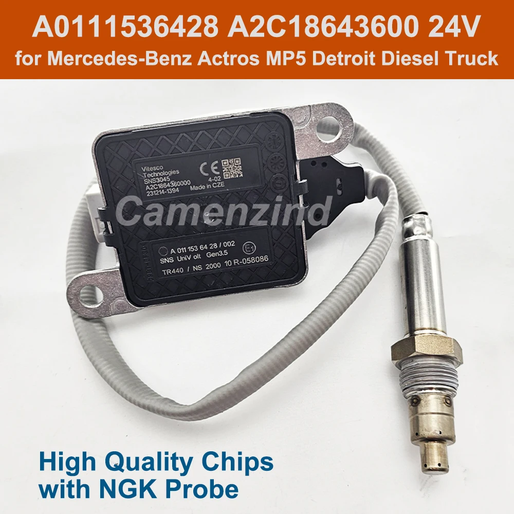 

High Quality Nitrogen Nox Oxygen Sensor A0111536428 0111536428 A2C18643600 24V for Mercedes-Benz Actros MP5 Detroit Diesel Truck