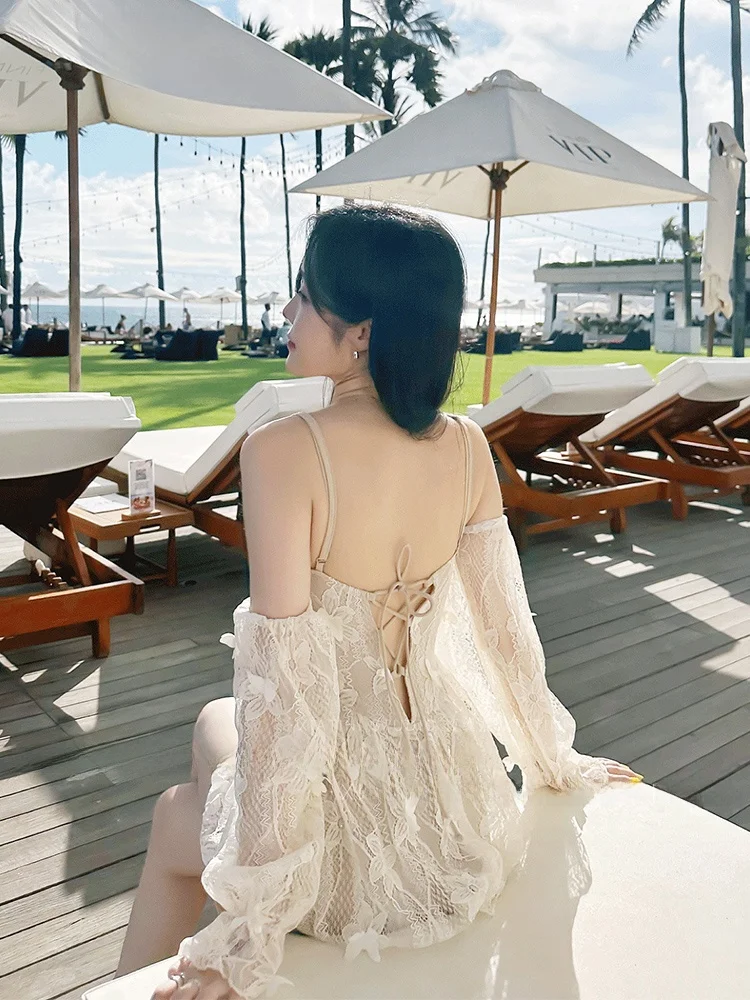 Летняя фея, последовательный высококачественный цельный купальник Beach Vaion, женский длинный повседневный купальник Sve Xian Tin Ni