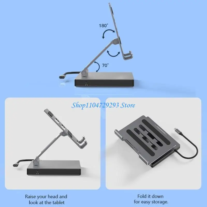 Y2GD 9 in 1 stazione docking Typc USB 2XHDMI4K USB3.0 5 Hub USB Hub porta laptop