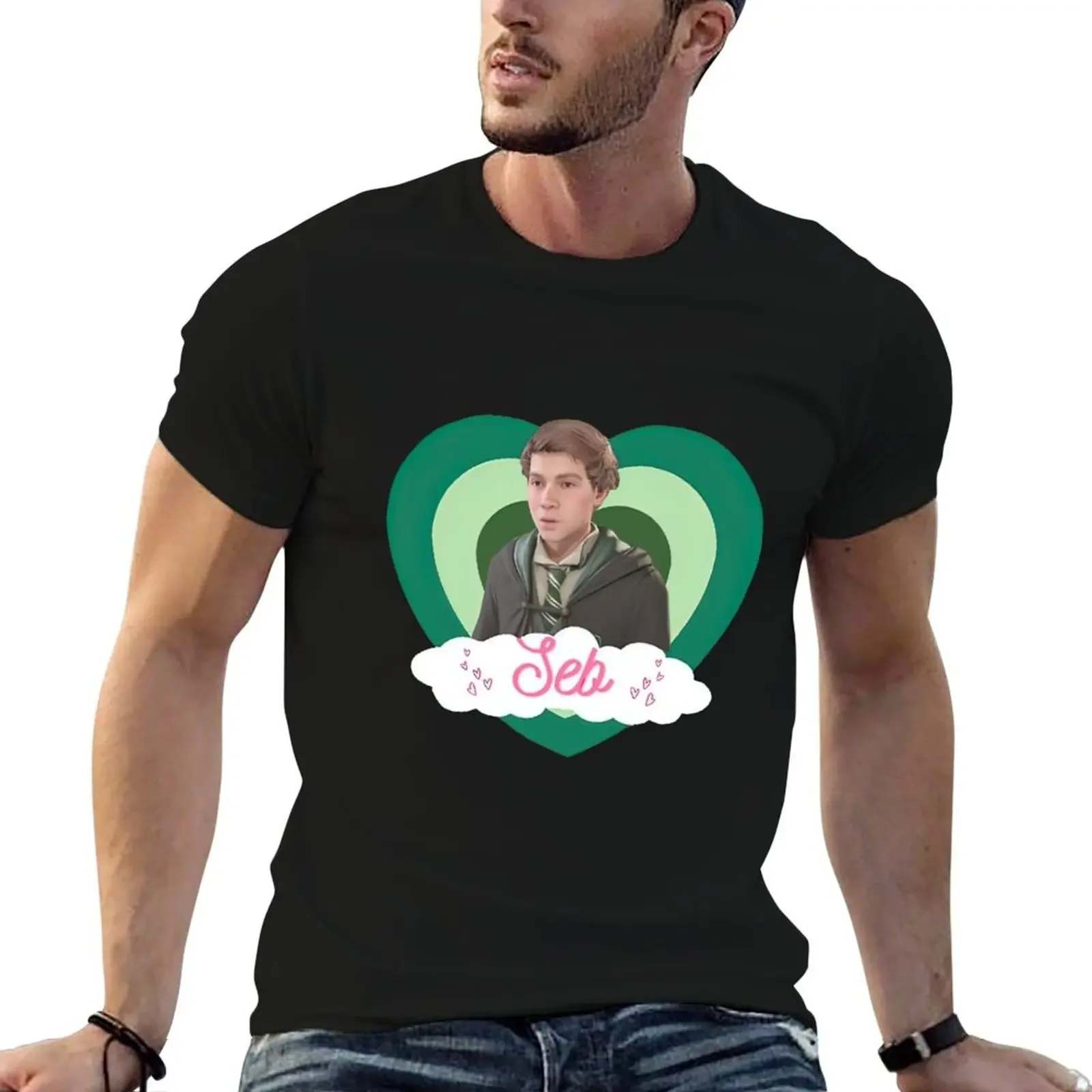 Green Heart Sebastian Sallow Meme T-Shirt shirts graphic tee quick drying shirts graphic tees t shirts for men