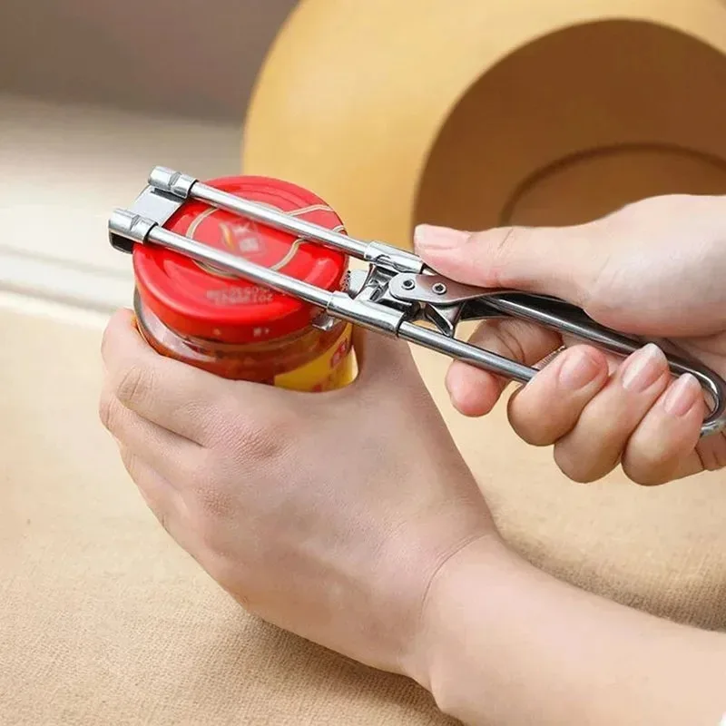 

Adjustable Multi-Function Bottle Opener Stainless Steel Lids Off Jar Opener Labor-Saving Screw Can Opener For Kitchen Tools