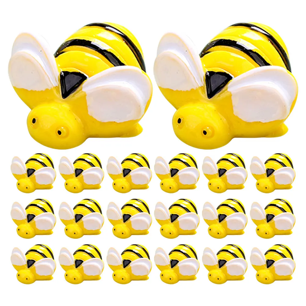 

25 Pcs Bee Party Favors Simulation Craft Bees for Decoration Mini Ornament Charm Small