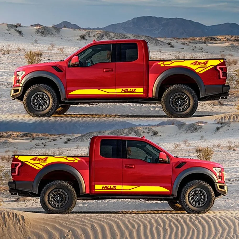 ملصقات باب السيارة لتويوتا هايلكس ريفو فيجو السيارات الخلفي الجذع الفينيل فيلم ملصق مائي الرياضة السيارات الديكور سيارة ضبط الملحقات