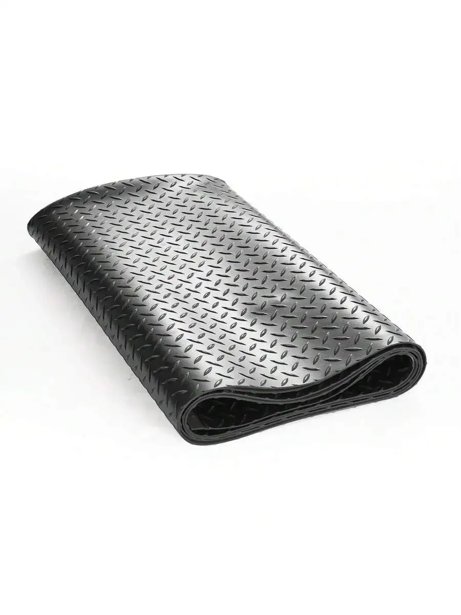 Diamond-Plate Rubber Flooring Roll, 3 Mm X 4 Ft X (6 To15) Ft Garage Floor Mat, SBR Rubber Garage Flooring Roll, Easy To Clean,