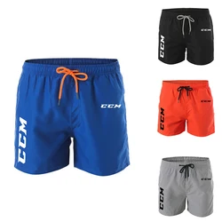 Men's Fitness Shorts Summer Men's Hiking Shorts Outdoor Beachwear Mens Swimwear Drawstring Swim Shorts Breathable Running Shorts