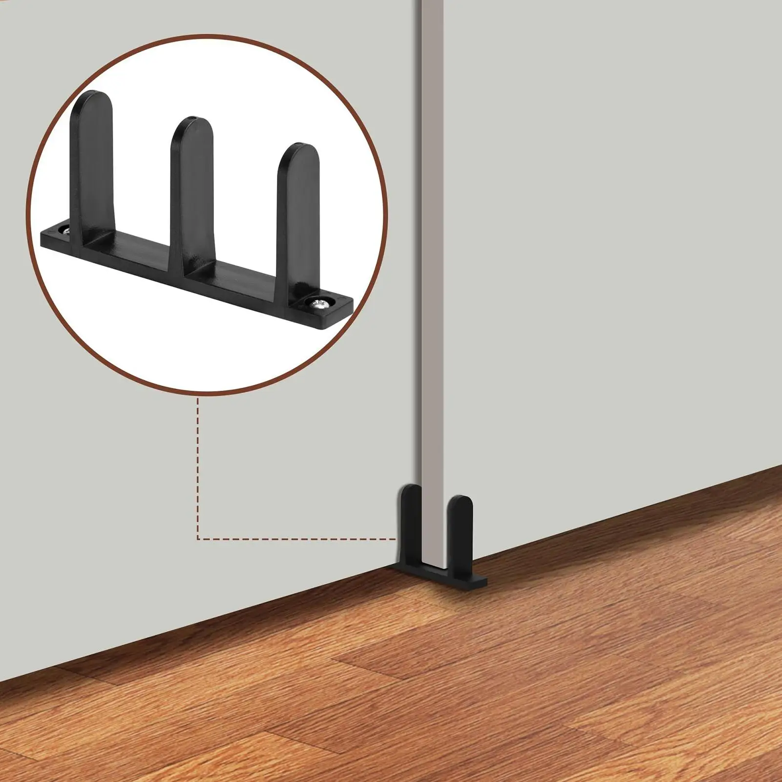 

Sliding Closet Door Floor Guide 4 Pieces Sliding Door Bottom Guide Stable Hardware With Screws Replacement Parts Bypass Track