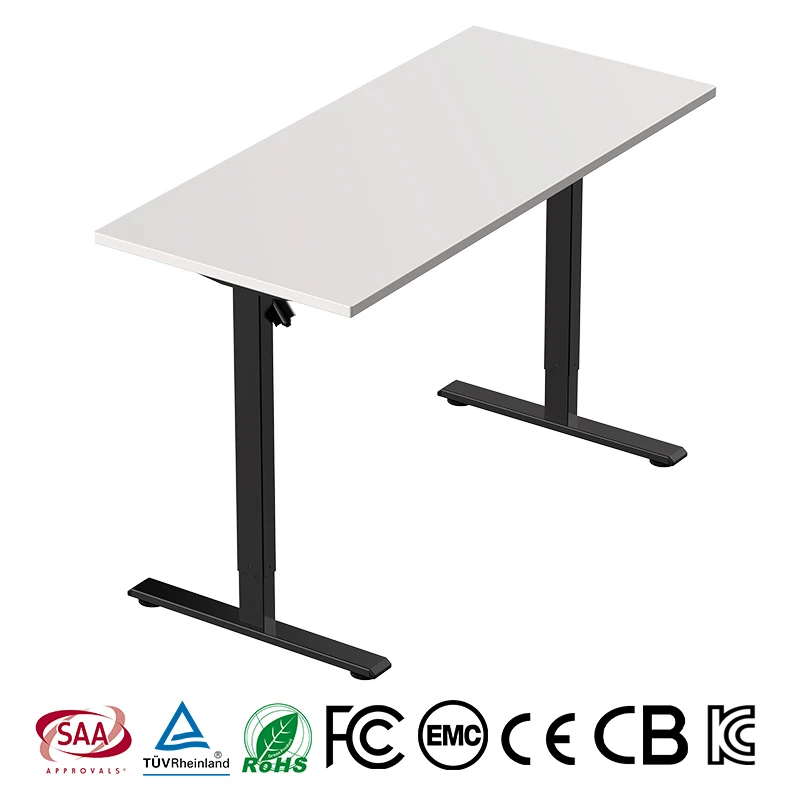 Custom 47x23 Inch Table Top Power Height Adjustable Desk Smart Single Motor Modern Home Office Motorized Standing Desk