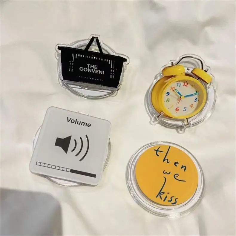 

Желтый круг на английском языке для Magsafe, магнитная ручка для телефона, подставка Tok Griptok для iPhone, забавный складной держатель для беспроводной зарядки