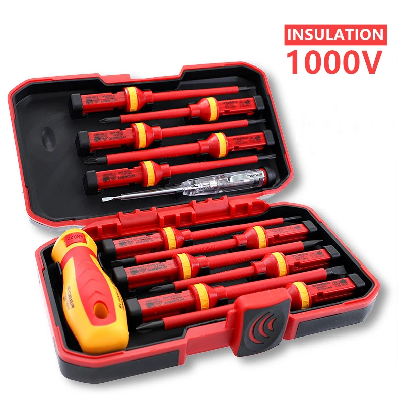 Electrician Repair Tools Kit Reliable Interchangeable Bits Durable High Magnetic Tip Phillips Precision 1000v