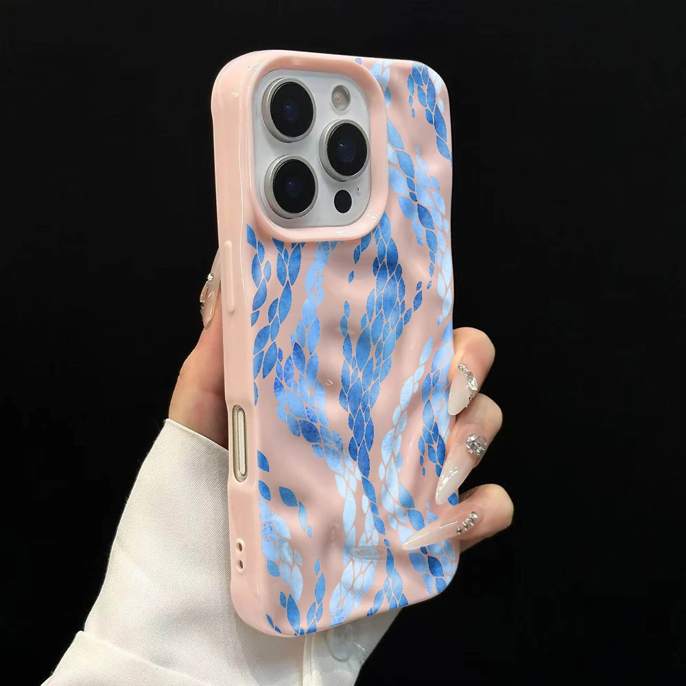 Kreative Schlangenmuster-Kunst-Handyhülle für iPhone 17 16 15 14 13 12 11 Pro Max 14 Plus 17Air Falten-Wellen-Soft-Silikon-Schutzhülle – Detail 9