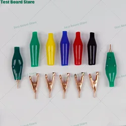 1Piece crocodile clip toothless flat mouth test clip copper plated electrical test clip electrical test lead clip red green blue