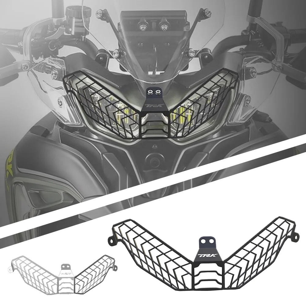 2023 For Benelli TRK702 TRK702X TRK 702 702X 2022-2023 Motorcycle Headlight Head Light Guard Protector Cover Protection Grille