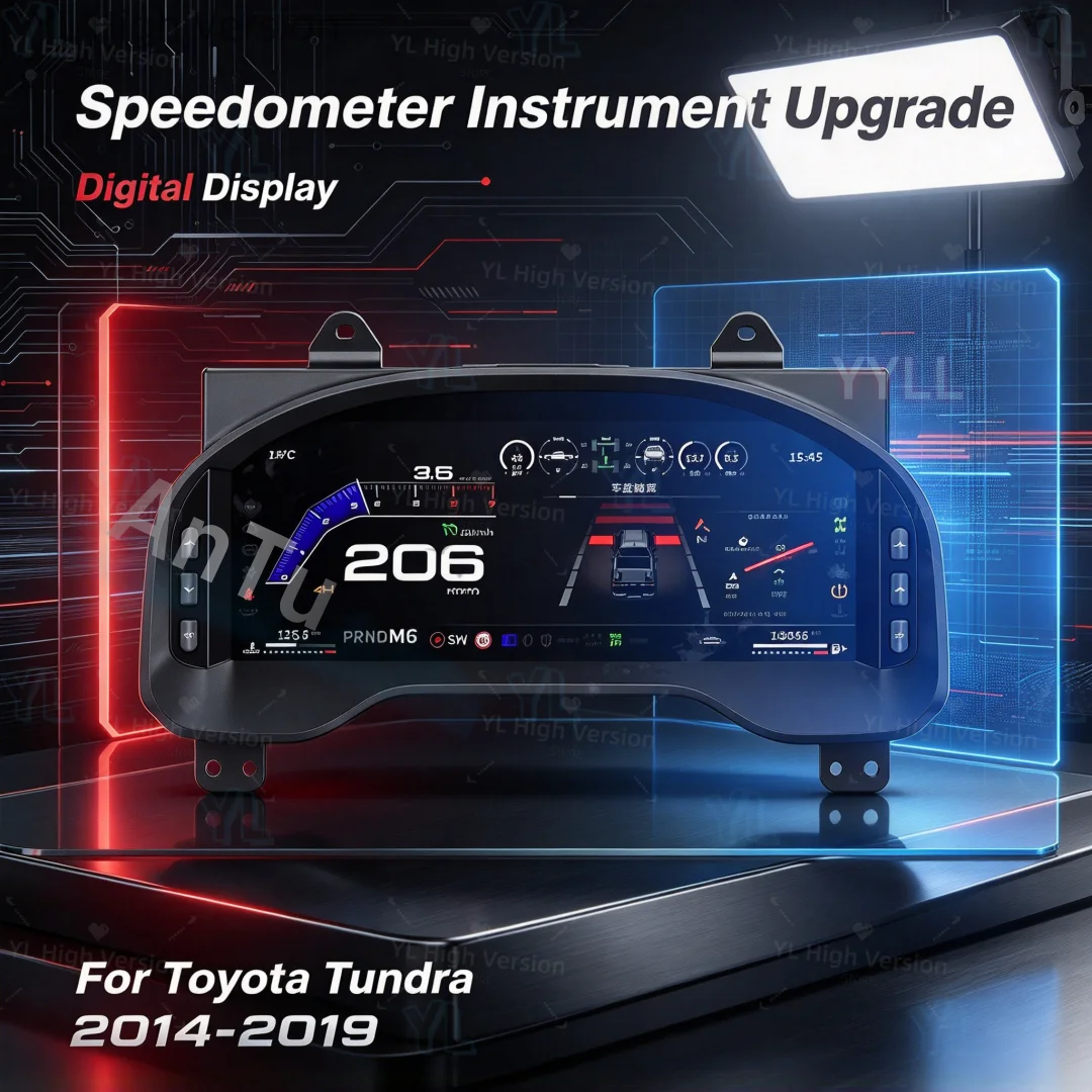 Car Dashboard For Toyota Tundra 2014-2019 Digital Cluster Auto LCD Instrument Panel Virtual Cockpit Meter Screen Dash Head Unit