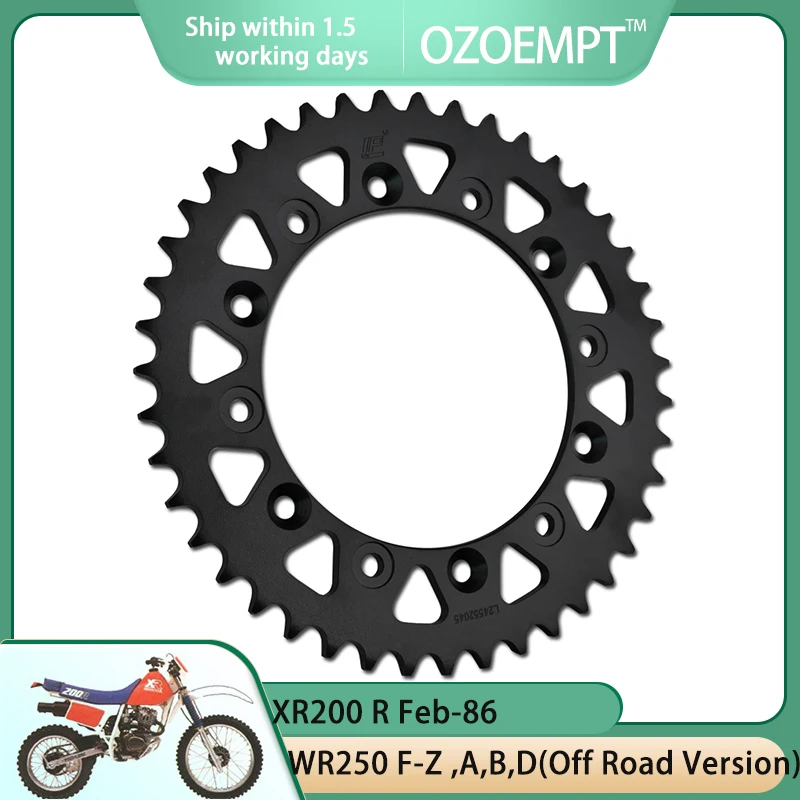 OZOEMPT 520-47T Motorcycle Rear Sprocket Apply to XR200 R  XL400 R  WR250 F-Z ,A,B,D,E (Off Road Version)  WR450 F-Z,A,B,D,E,F,G