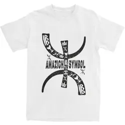 Men's Amazigh Berber Symbol T-Shirts Black Cotton Tops Beach Y2K Fun Short-Sleeved T-Shirt O-Neck Fashion Casual Tshirt 5XL 6XL