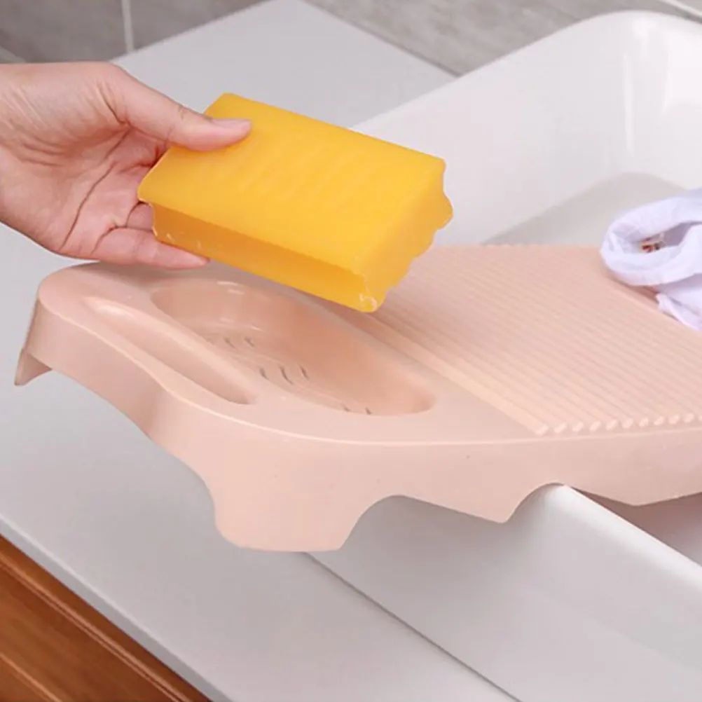 

2Pcs Plastic Washboards Non Compact Laundry Tools for Clothes Washing Bra Socks Underwear Household River Guest Bathroom