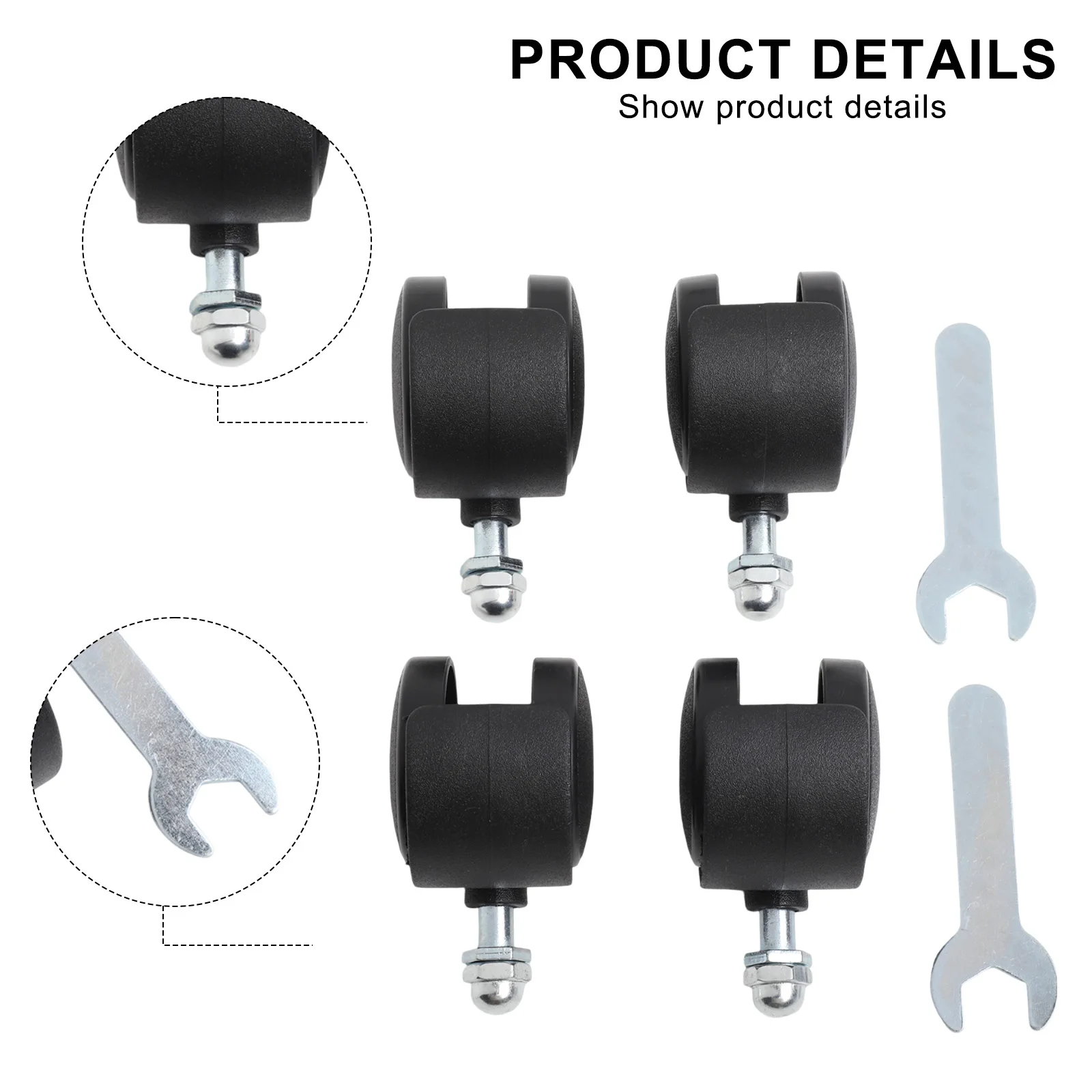 4pcs Electric Heater Omni-directional Wheel For Pioneer For MIDEA Electric Heaters Heater Mobile Pulley Home Hardware Parts
