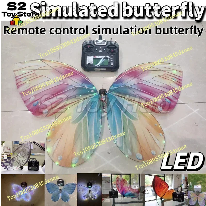Magical LED RC Butterfly Drone Flying Bionic Insect Toy with Colorful Wings, Perfect for Wedding Proposal Birthday Party Decor