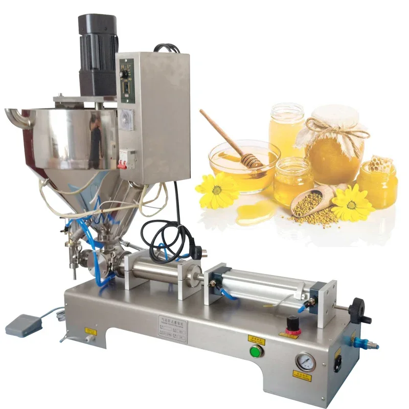 Piston Pneumatic Filling hine Stainless Steel Heating Stirring Single Head Filling hine