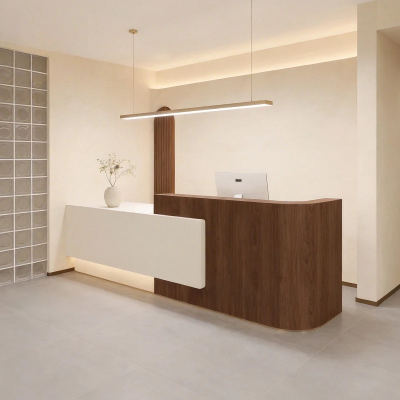 Medieval style beauty salon reception counter Bar hotel Clothing store reception counter moden bancone per negozio Furniture