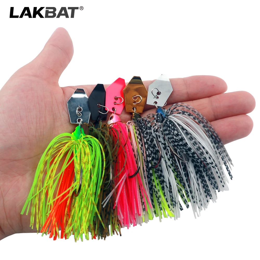 LAKBAT Chatterbait 7g/9g/11g/14g/21g Krautfreier Angelköder Spinner-Bait Blade Jig für Barsch, Hecht, Zander, Süßwasser-Angeln, Angelzubehör – Detail 6