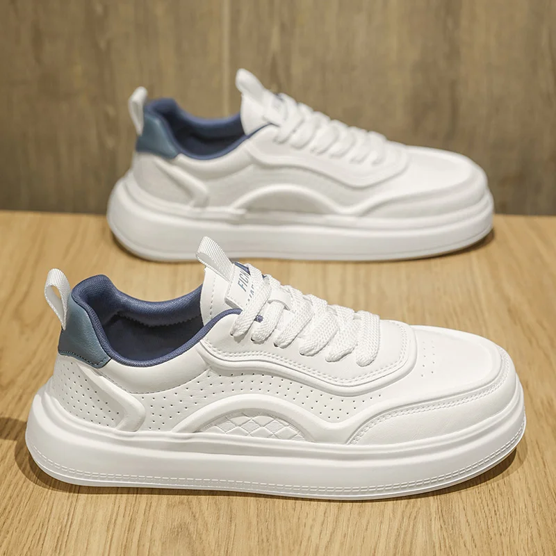 

Men's 2025 New Autumn White Sneakers & Chunky High-Top Casual Shoes – Lightweight, Height-Increasing & Comfortable