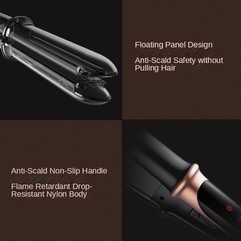 مكواة فرد الشعر الاحترافية 2 في 1 للشعر الرطب أو الجاف، مكواة كهربائية لتجعيد الشعر