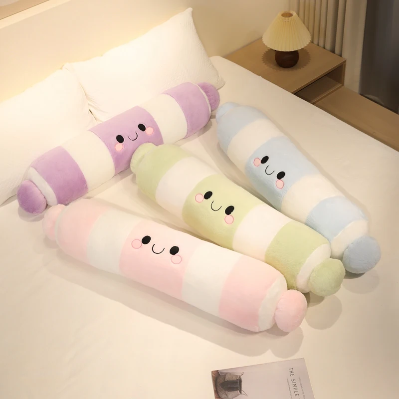 

95 см креативные красочные конфеты плюшевые игрушки уютная длинная подушка мягкая подушка для сна Kawaii домашний декор подарок друзьям