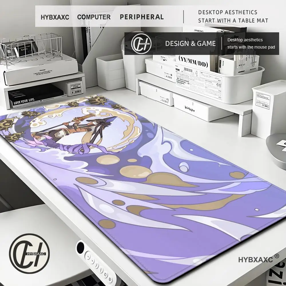 

XXL Large Mouse Pad Game Genshin Impact Cyno Nahida Xiao Wanderer Non-slip Keyboard Desk Mat Mousepad HD Student Writing Mat