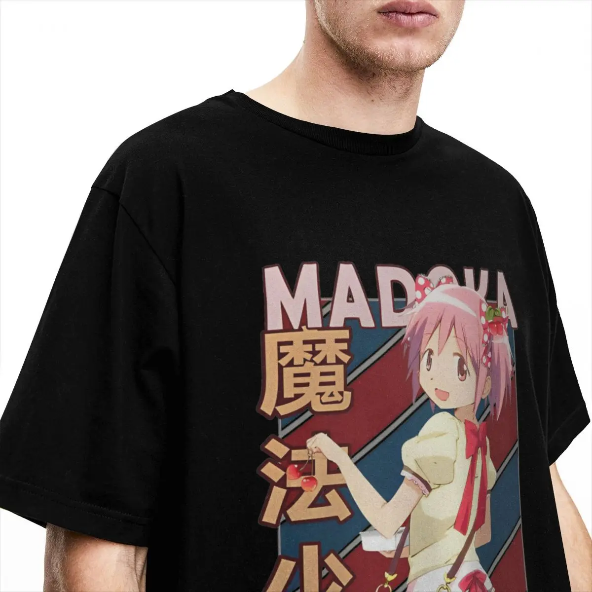 Madoka Kaname Madoka Magica Vintage Men Women T Shirts Merch Creative Tees T-Shirts 100% Cotton Adult Clothes