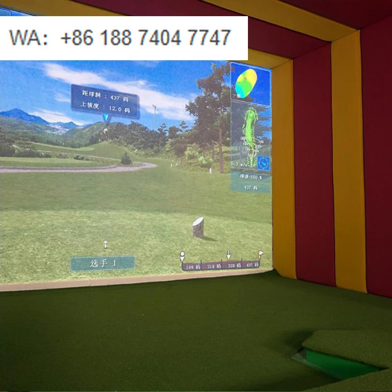 Banana Land Guangzhou Video Game Manufacturers Selling Indoor Golf Projector Screen Simulator Plastic Safe Golf Projector