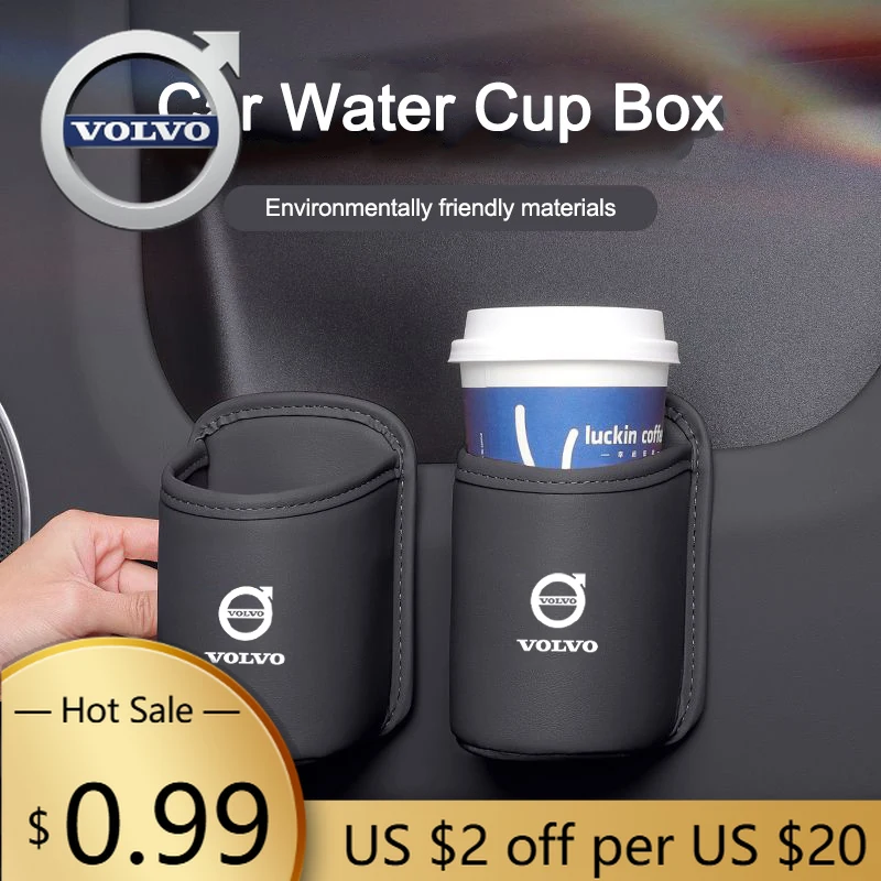 

Крышки ступицы Автомобильный дверной держатель для чашки Автоматическая стойка для напитков Контейнер для хранения на заднем сиденье Держатель для чашки для Volvo XC40 XC60 XC70 XC90 C30 C70 S40 S80 S90