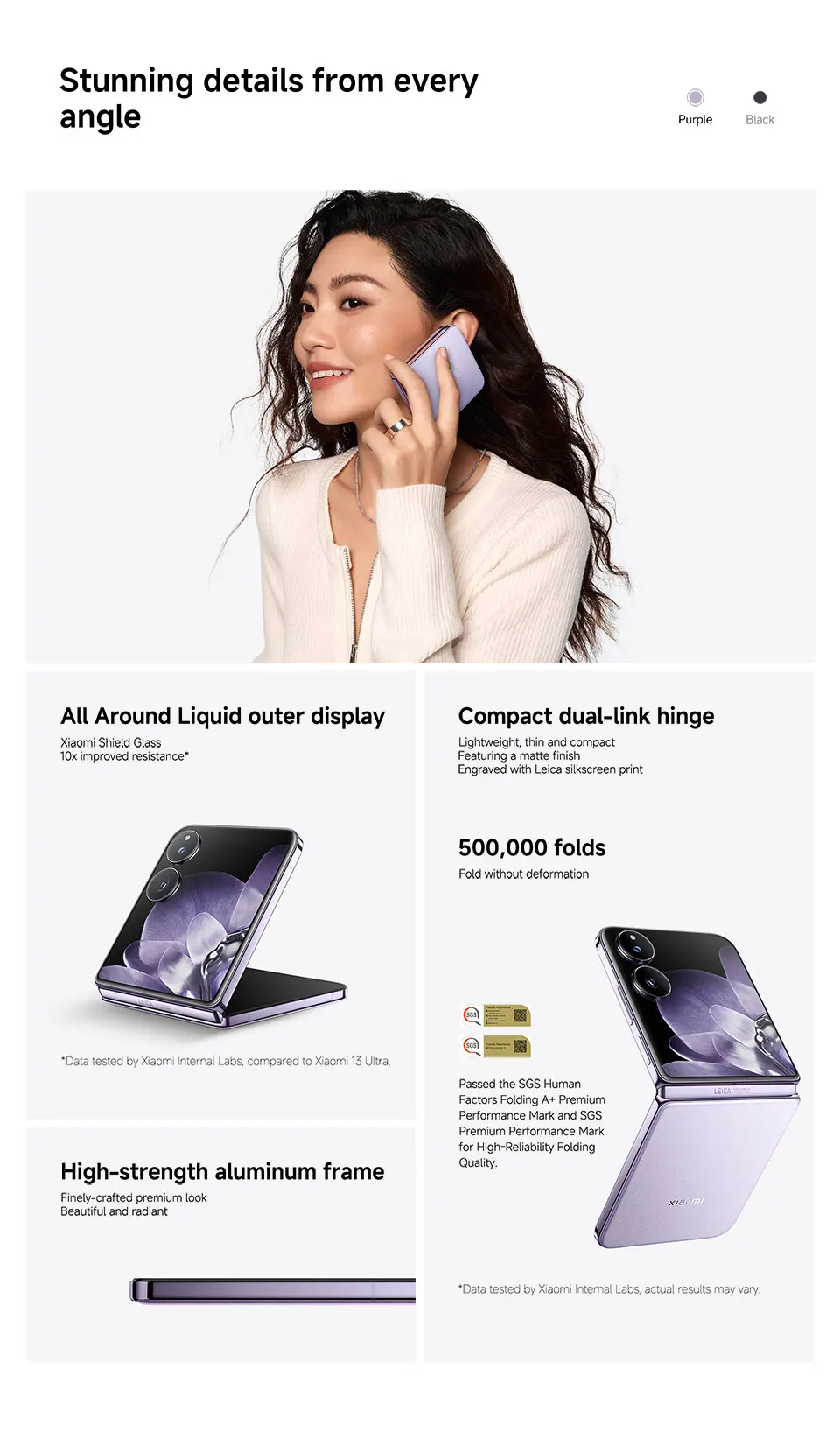 Xiaomi MIX Flip Smartphone Global Version New Snapdragon 8 Gen 3 CPU 512GB ROM 50MP Leica Camera Foldable Display NFC