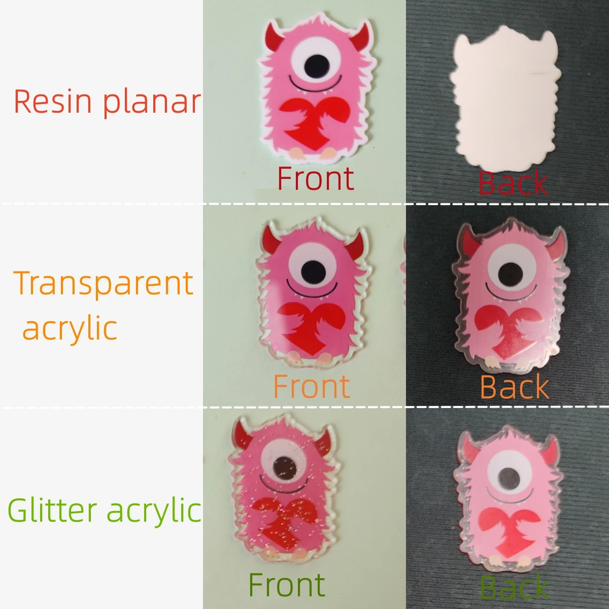 Sorority Eastern Star OES 10pcs/Lot Resin Planar Flatback Clear Acrylic Glitter Acrylic For DIY Gift Crafts Accessories