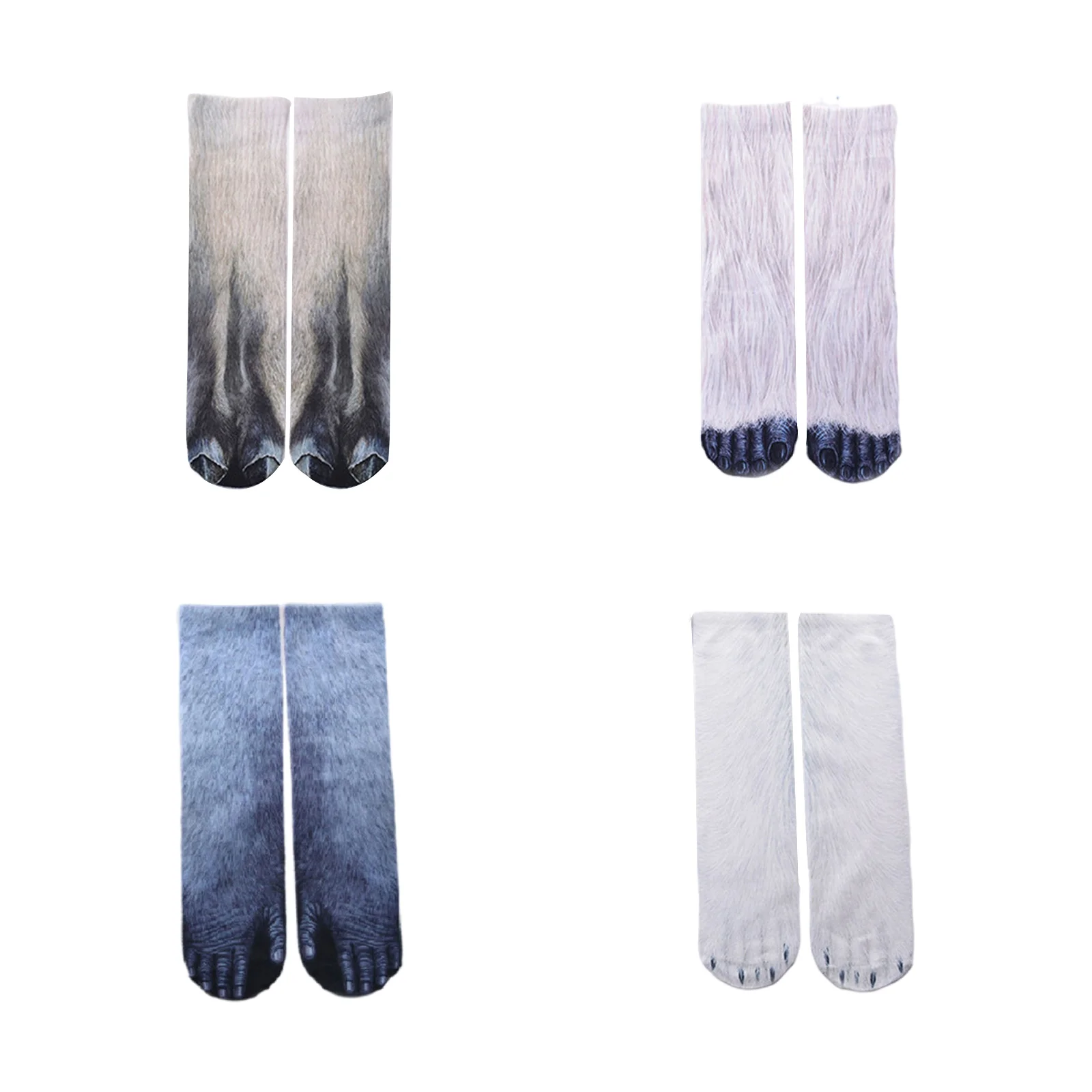 

1 pair of 3D printed animal foot football socks - 3/5/6/12 four combination sets