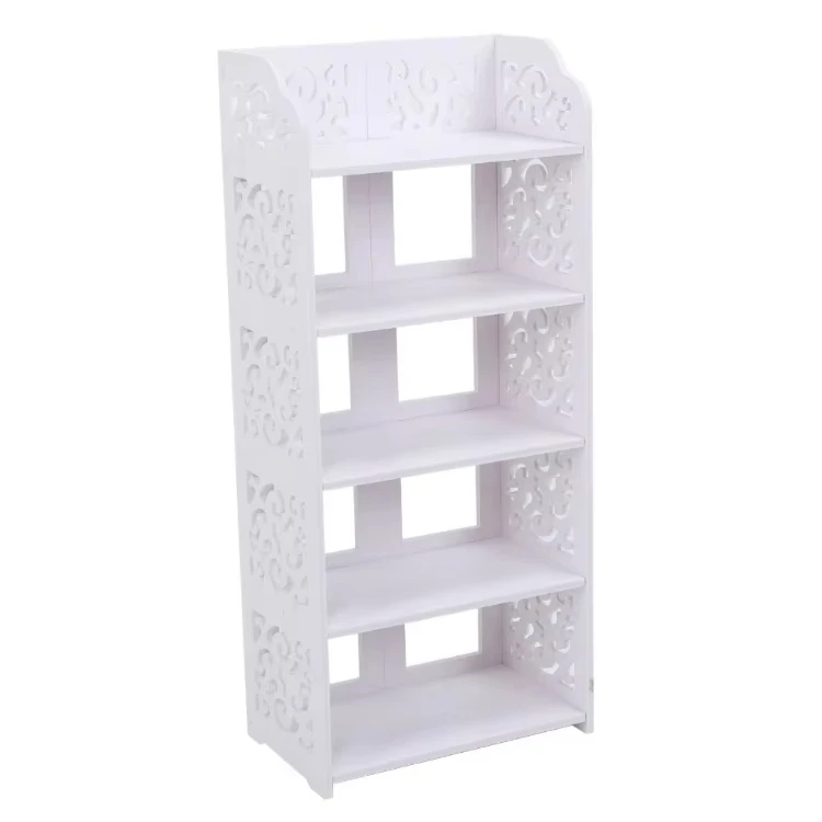 5 Tiers White Hollow Out Shoe Rack Stand Storage Organiser Shelf