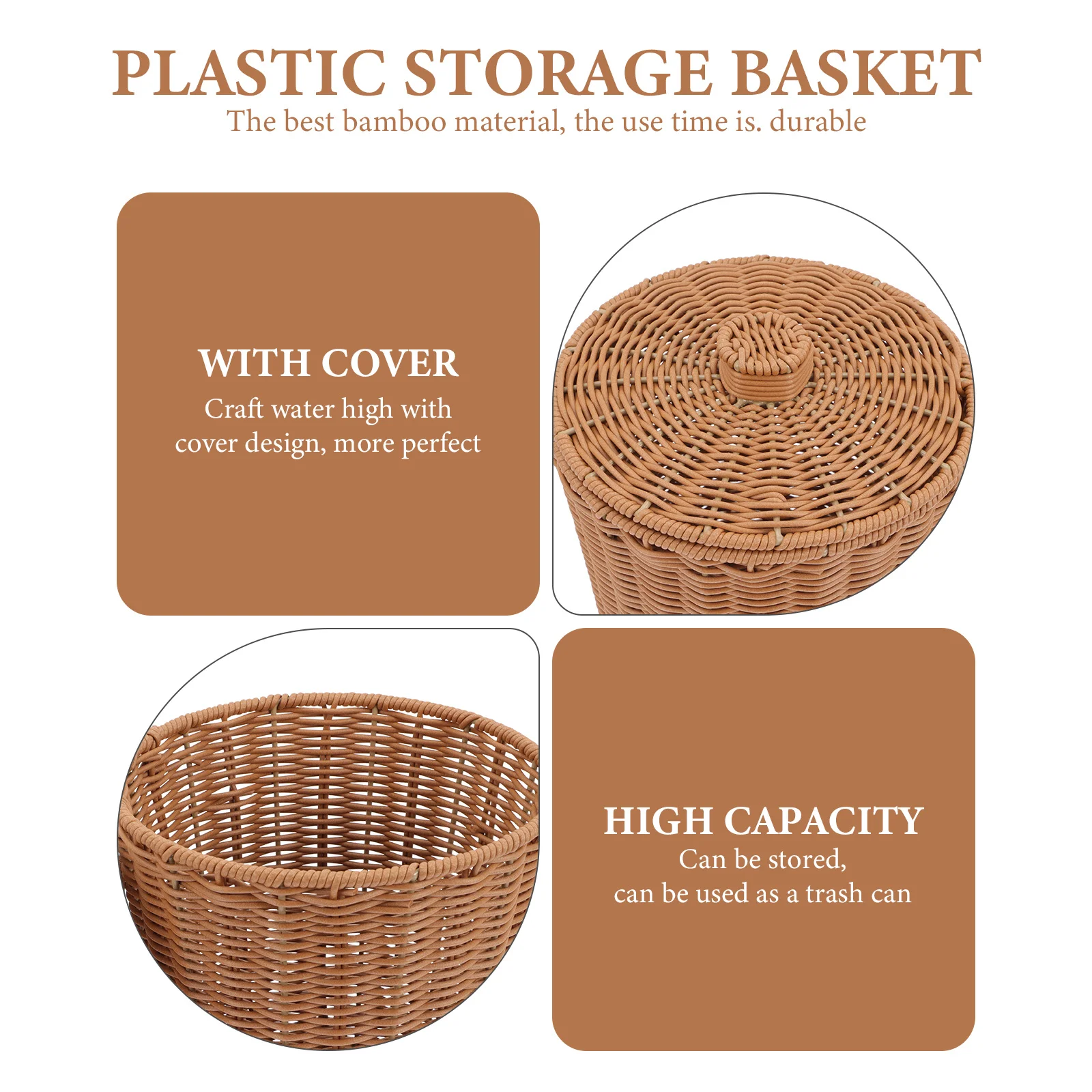 

Plastic Storage Basket Large Capacity Home Organizer For Laundry Sundry Bathroom Clothes Waste Holder Woven Sundries