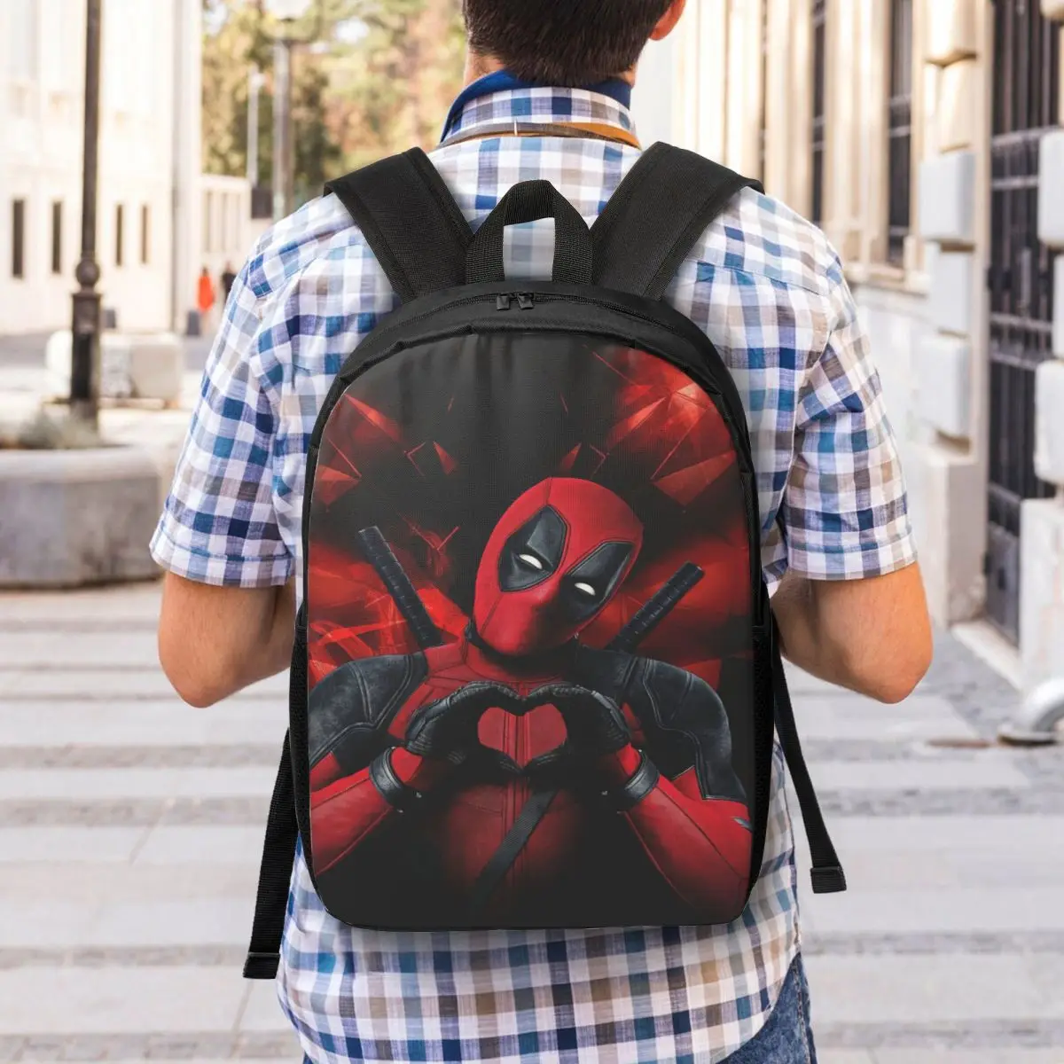 Custom Deadpool Love Backpacks for Women Men College School Students Bookbag Fits 15 Inch Laptop Bags