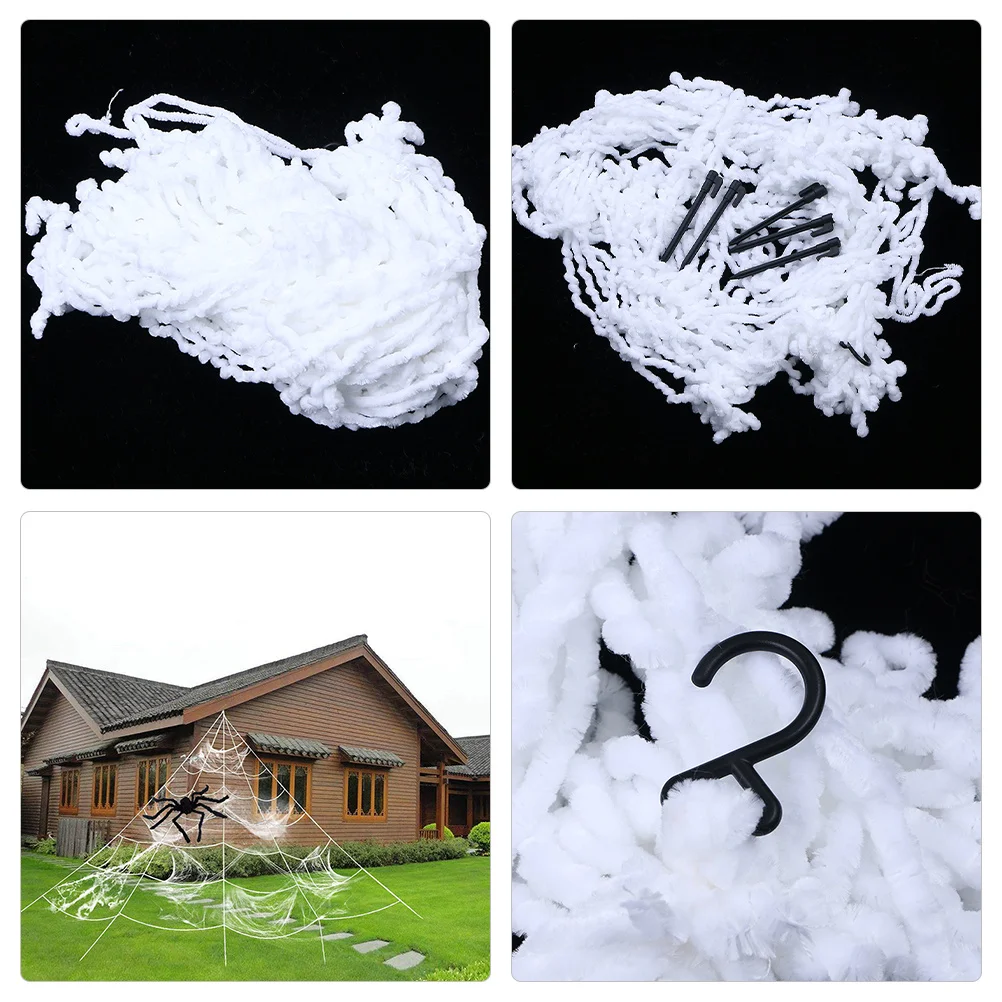 

1 set 1 Set Large Spider Web Decor Halloween Prop For House Roof Garden Yard Patio Decoration Party Scene Displaying Supplies