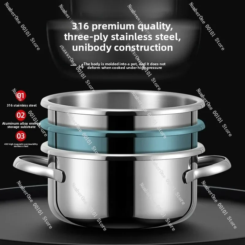 

Stainless steel pressure cooker household new explosion-proof small pressure cooker for gas induction cooker