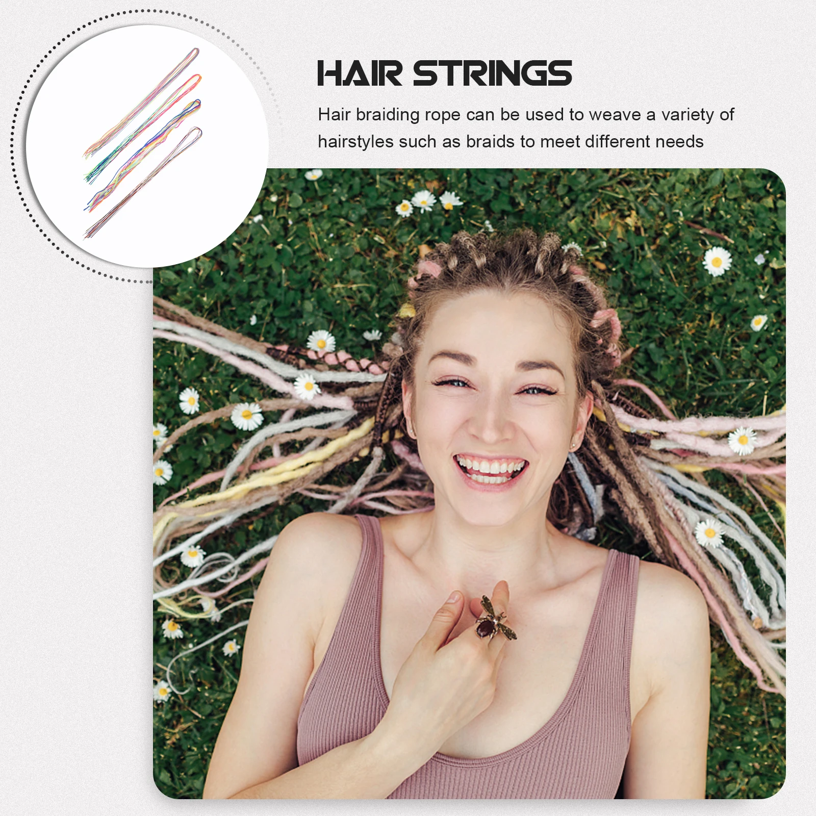 

36 Pcs Hair Color Rope Accessories Braiding Dreadlock Ties Dreadlocks Beads Jewelry