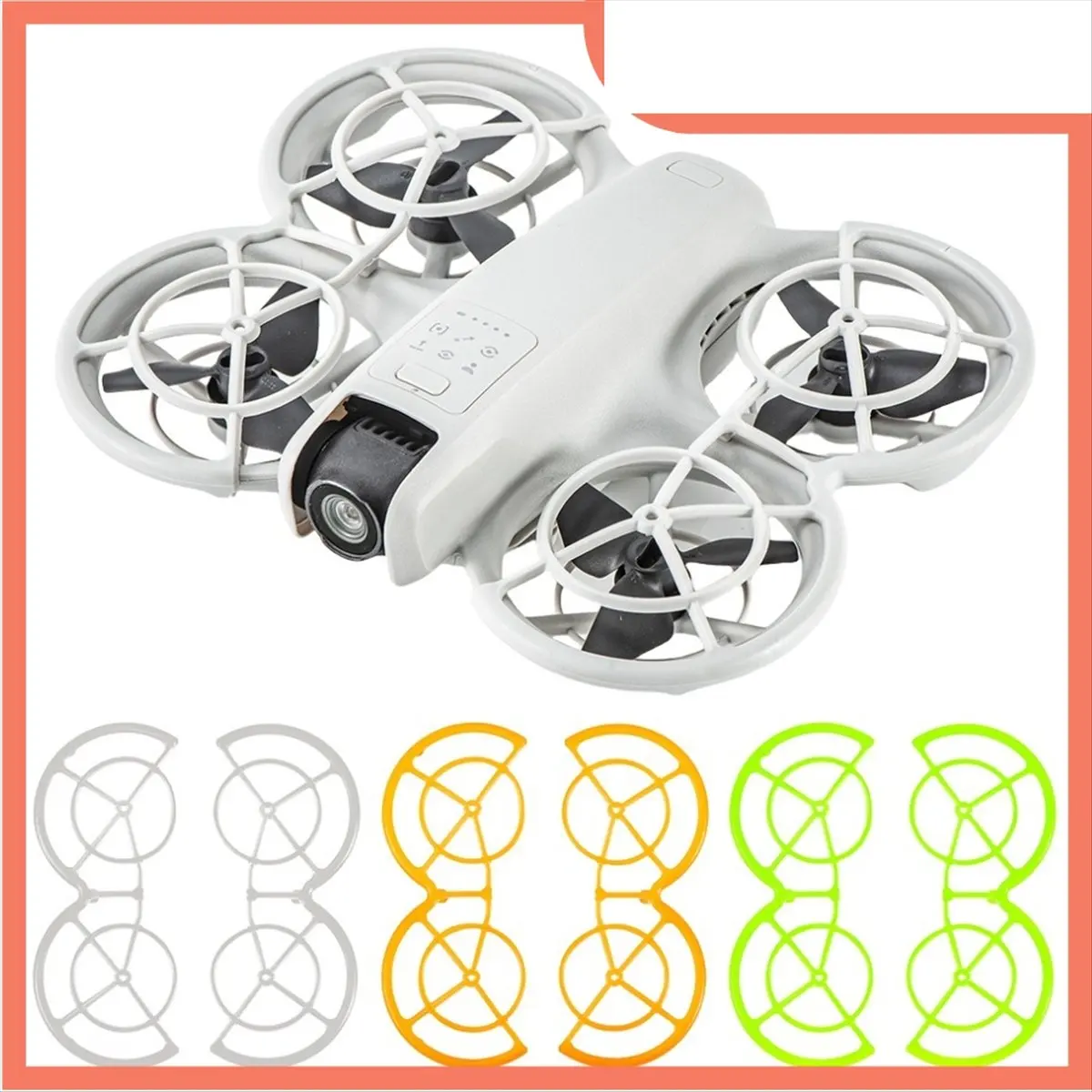 360° Propeller Guard Anti-Collision Propeller Guard Cage Blade Protective Ring Cover for Neo Drone Propeller Green