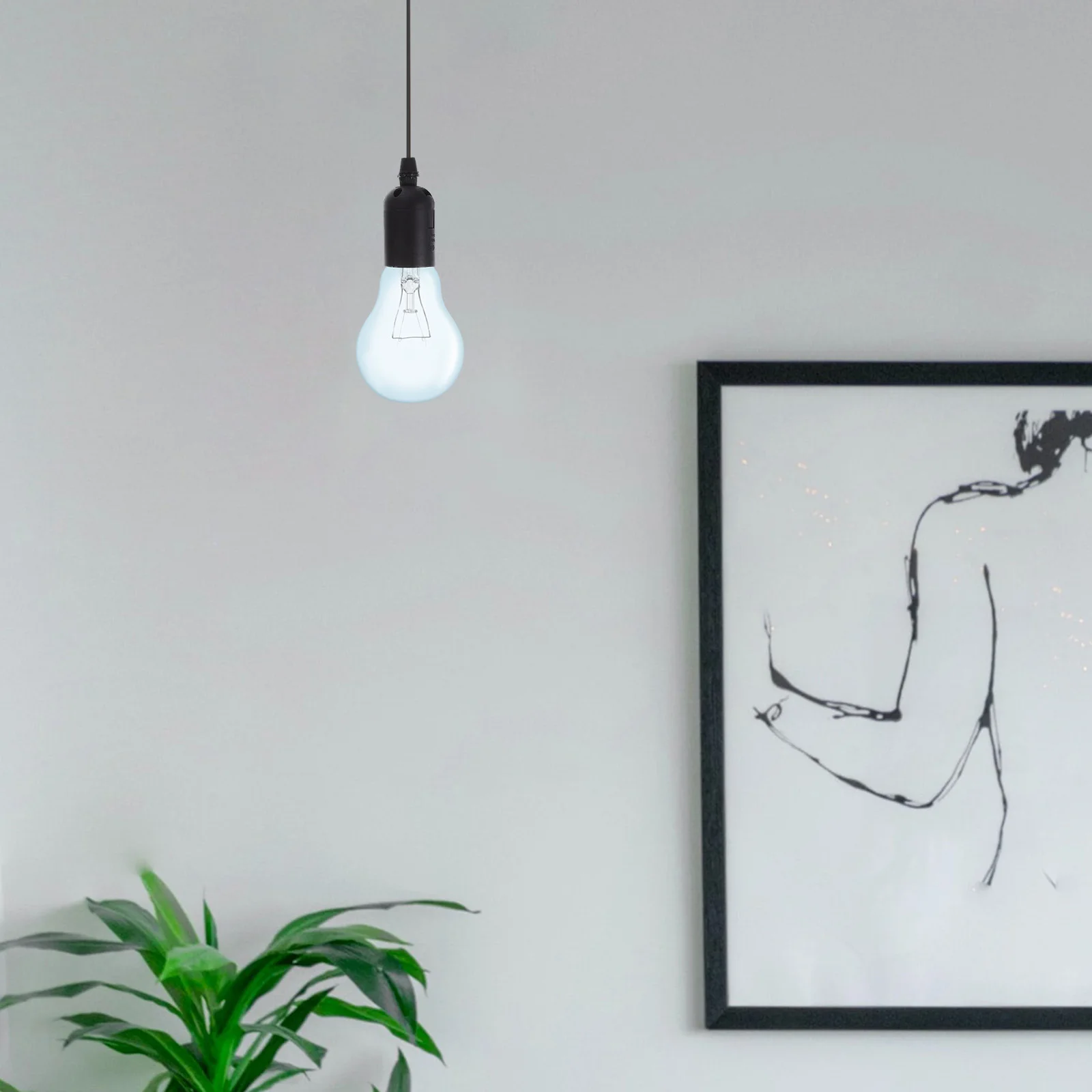 

1 комплект, 1 комплект, держатель лампы с винтовым цоколем, светильник для использования в помещении и на открытом воздухе, полипропиленовый материал, основание E27, только сменная лампа