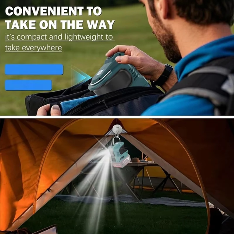 

ABCA-Inverter Power Station For 18V Battery 220W LED Outdoor Camping Adapter Power Supply Tool
