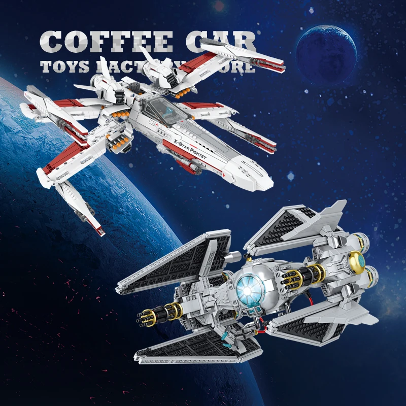 Briques de construction d'avion de chasse étoile, vaisseau spatial de Film classique, blocs MOC, jouets Puzzle, dirigeable spatial, modèle 3D, cadeau pour adultes et garçons, nouvelle collection