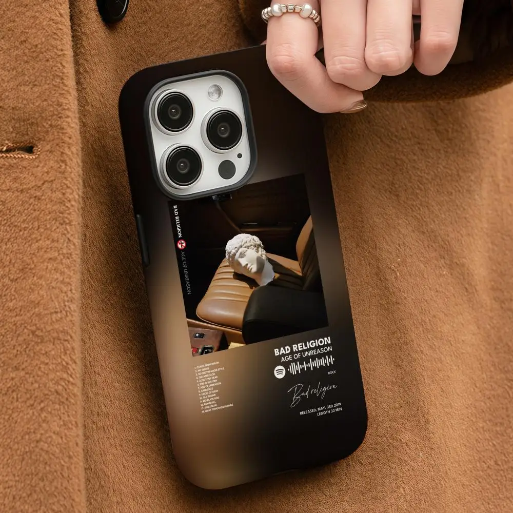 Phone Case For Samsung Galaxy S25 24 23 22 Ultra Plus A56 36 26 Glossy HD Double-Layer Hard Shell Bad Religion #3