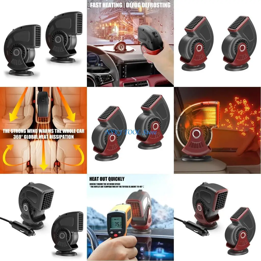 L8RC Pack of 2 Energy Saving 12V Heaters Produced for Fast Warming Up in Automobiles