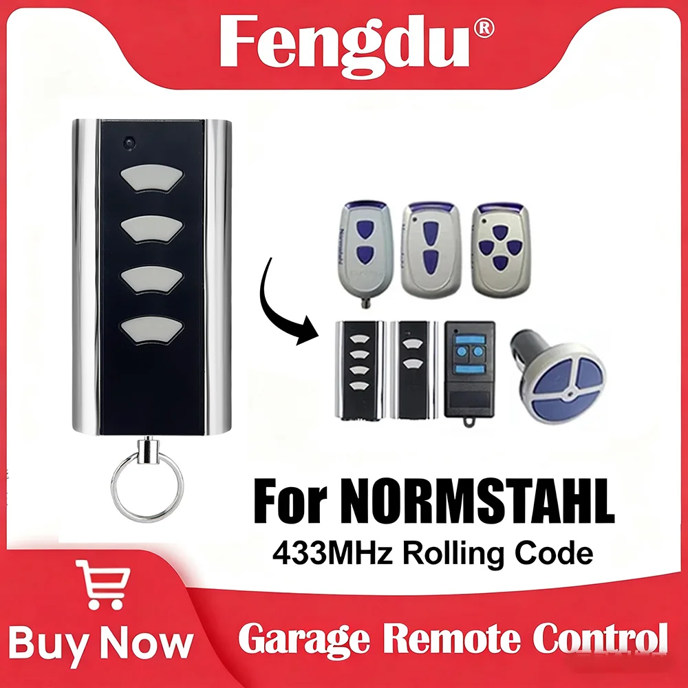 

Garage Remote Control 433.92MHz For NORMSTAHL CRAWFORD EA433 2KS 4KS RCU N002800 T433-4 2KM Micro
