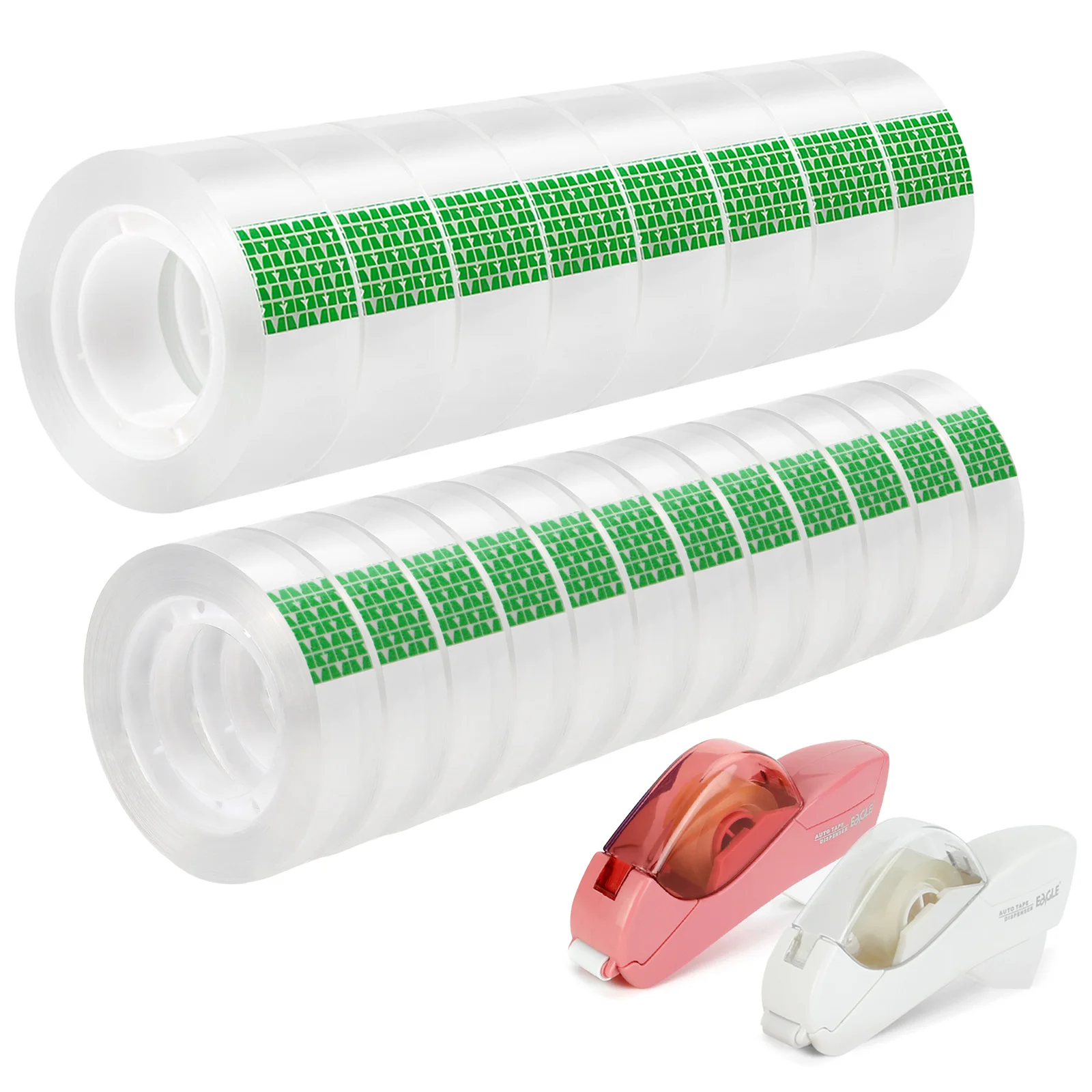 Transparent Adhesive Tape Width 1.2cm/1.9cm X 8/12 Rolls, for Sealing DIY Wrapping Repair, Multi-Purpose Clear Tape - view 2