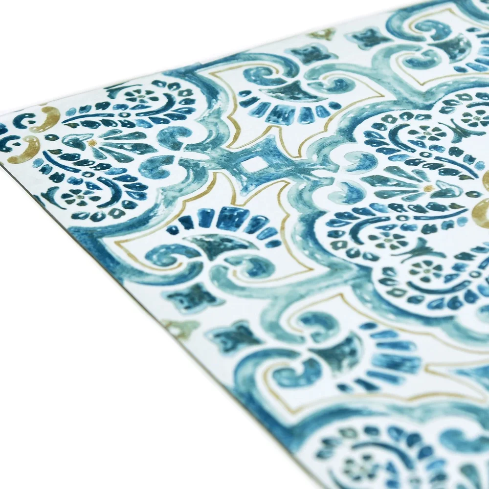 Vinyl-Bodenfliesen zum Abziehen und Aufkleben, marokkanisches Design, 30,5 x 30,5 cm, 10er-Pack, wasserbeständig, einfache Installation, langlebig, für den Innenbereich